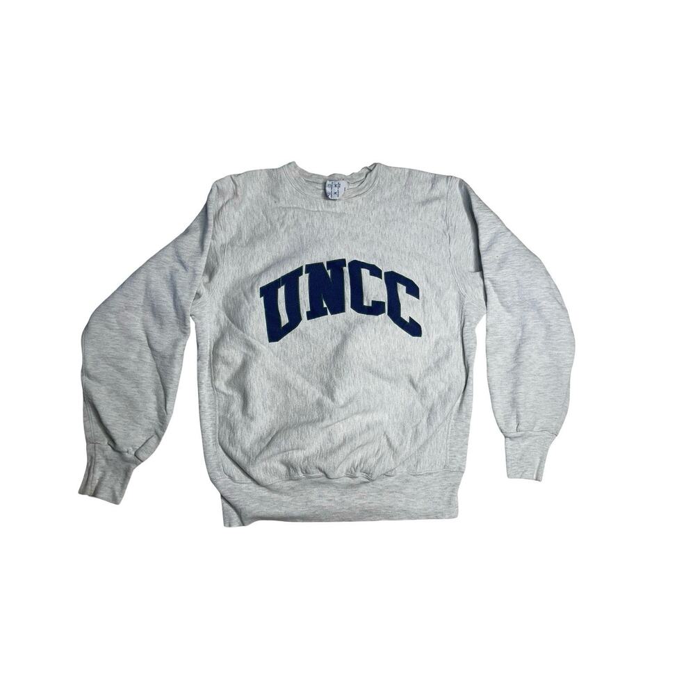 Vintage UNCC Sweatshirt Gray USA Made MV Sport Pro-Weave Crewneck Men’s L